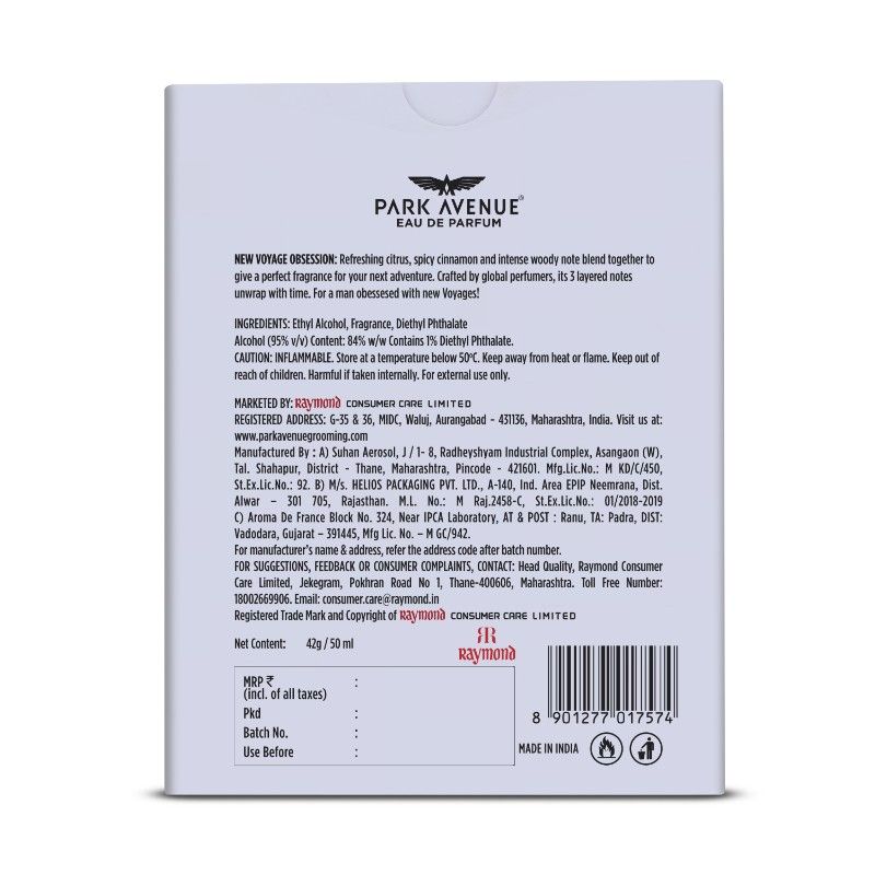 Park Avenue Voyage Obsession Eau De Perfume For Him, 50ml Buy at Indicrest Image 2