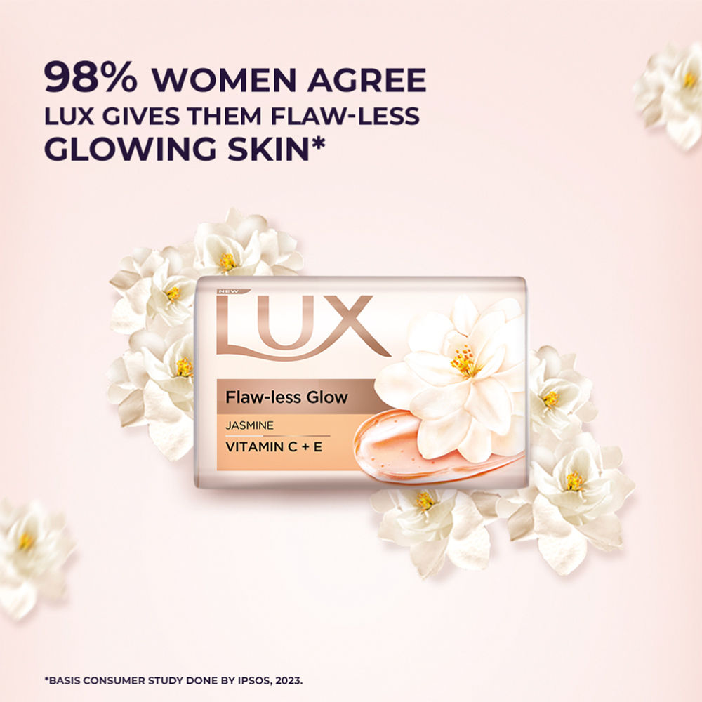Lux Jasmine & Vitamin E Soap (Pack of 8), 150g Each Buy at Indicrest Image 3