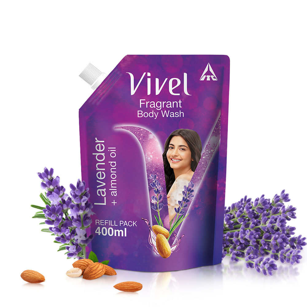 Vivel Fragrant Body Wash Lavender & Almond Oil Moisturizing Shower Gel Supersaver Refill Pack, 400ml Buy at Indicrest