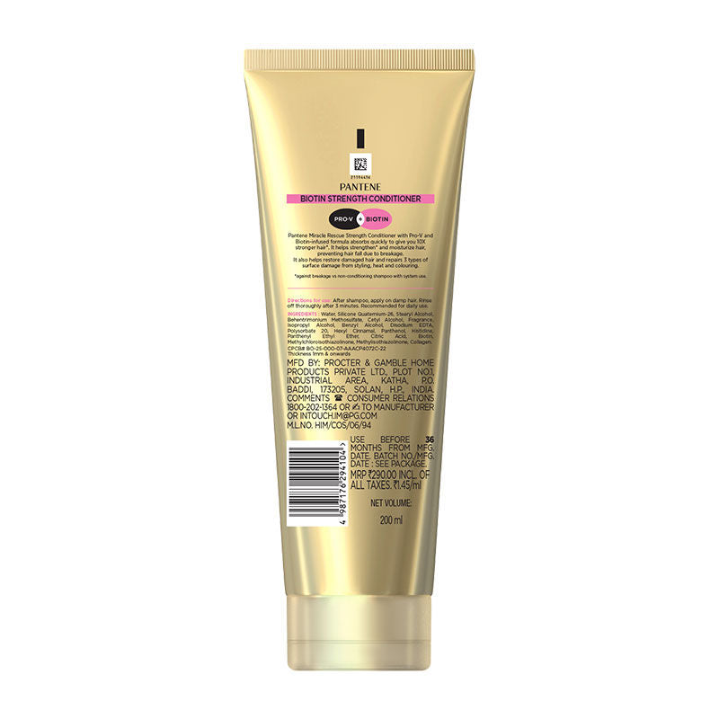 Pantene Miracle Rescue Biotin Strength Conditioner, 200ml Buy at Indicrest Image 8