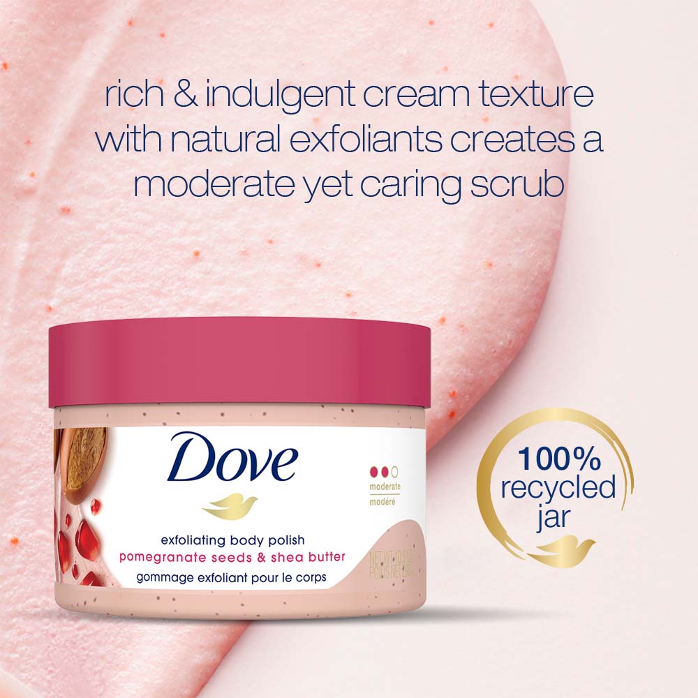 Dove Exfoliating Body Polish - Pomegranate Seeds And Shea Butter, 298g Buy at Indicrest Image 5
