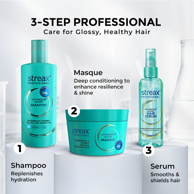 Streax Professional Vitariche Gloss Hair Mask, 200g Buy at Indicrest Image 7