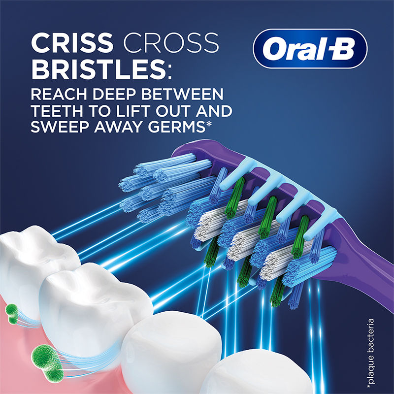Oral-B Criss Cross Gum Care Toothbrush (Buy 2 Get 2 Free, Medium) Buy at Indicrest Image 3