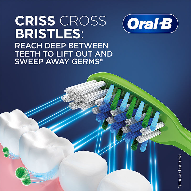 Oral-B Criss Cross Toothbrush (Buy 2 Get 2 Free, Medium) Buy at Indicrest Image 3