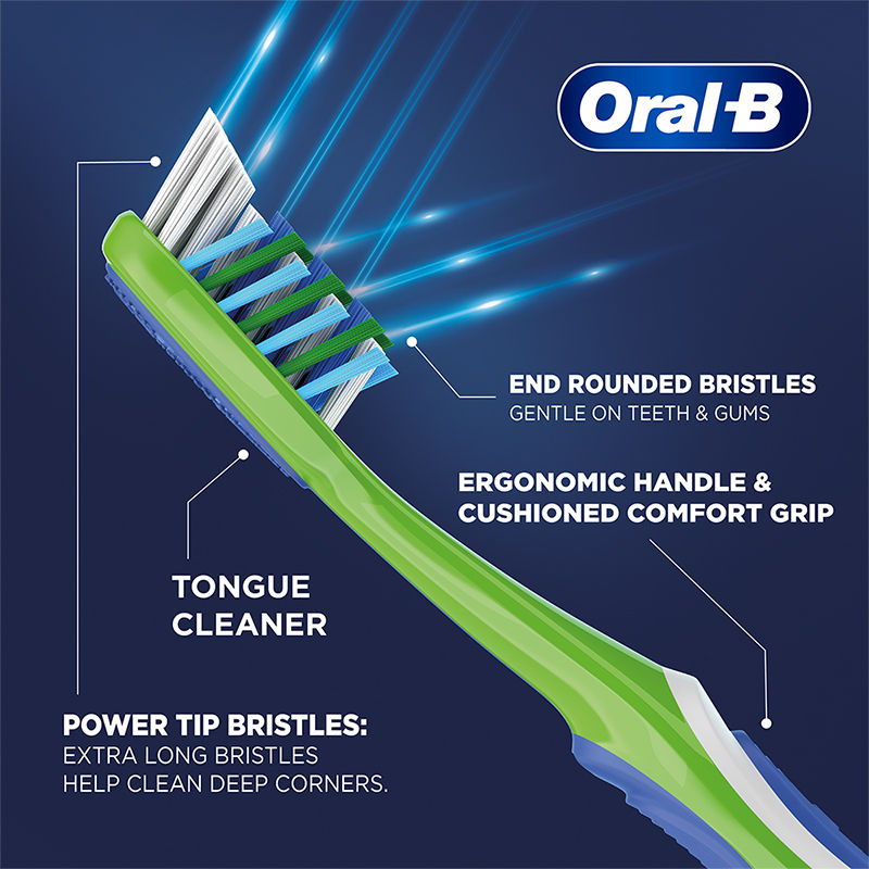 Oral-B Criss Cross Toothbrush (Buy 2 Get 2 Free, Medium) Buy at Indicrest Image 7