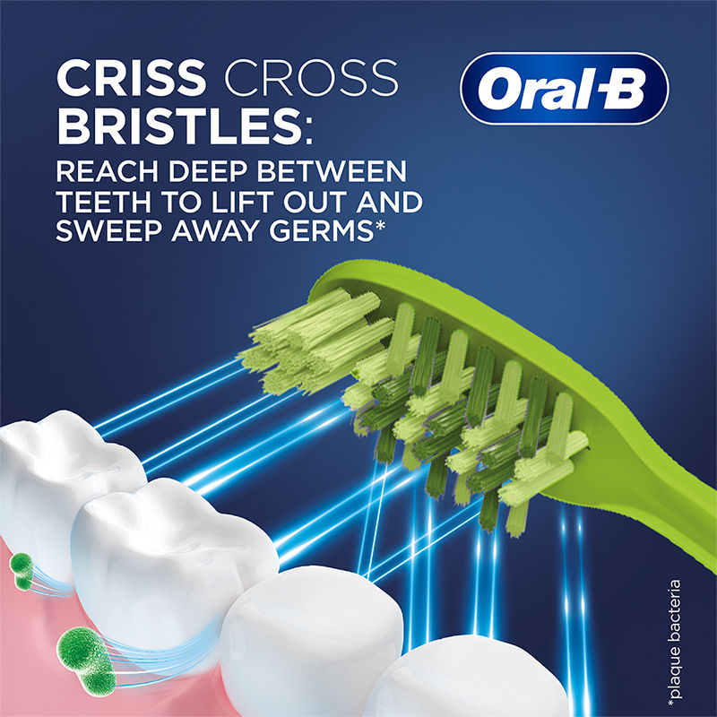 Oral-B Criss Cross Toothbrush with Neem Extract - Soft (Buy 2 Get 2 Free) Buy at Indicrest Image 3