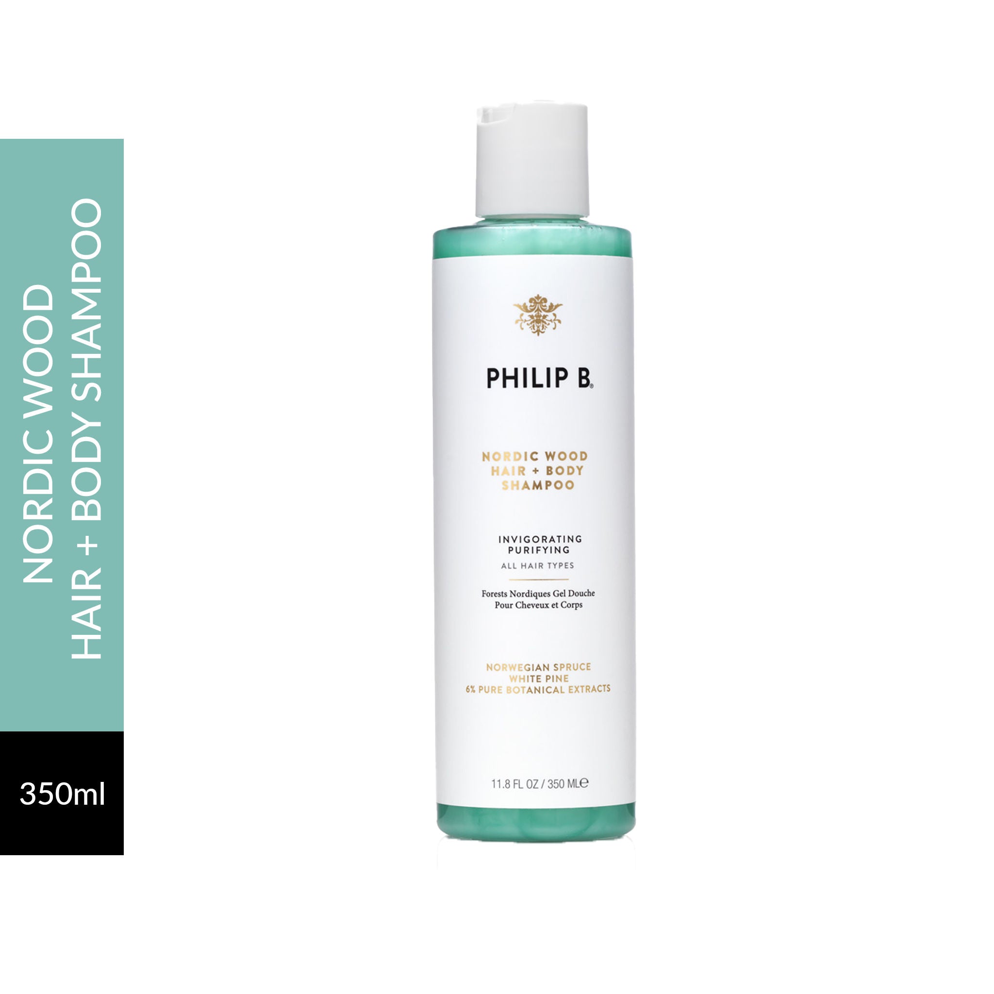 Philip B Nordic Wood Hair + Body Shampoo, 350ml, Buy from Indicrest