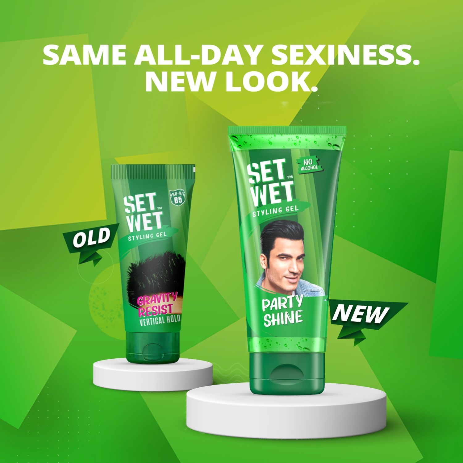 Set Wet Hair Gel for Men Vertical Hold Strong Hold High Shine No Alcohol No Sulphate, 100ml Buy at Indicrest Image 2