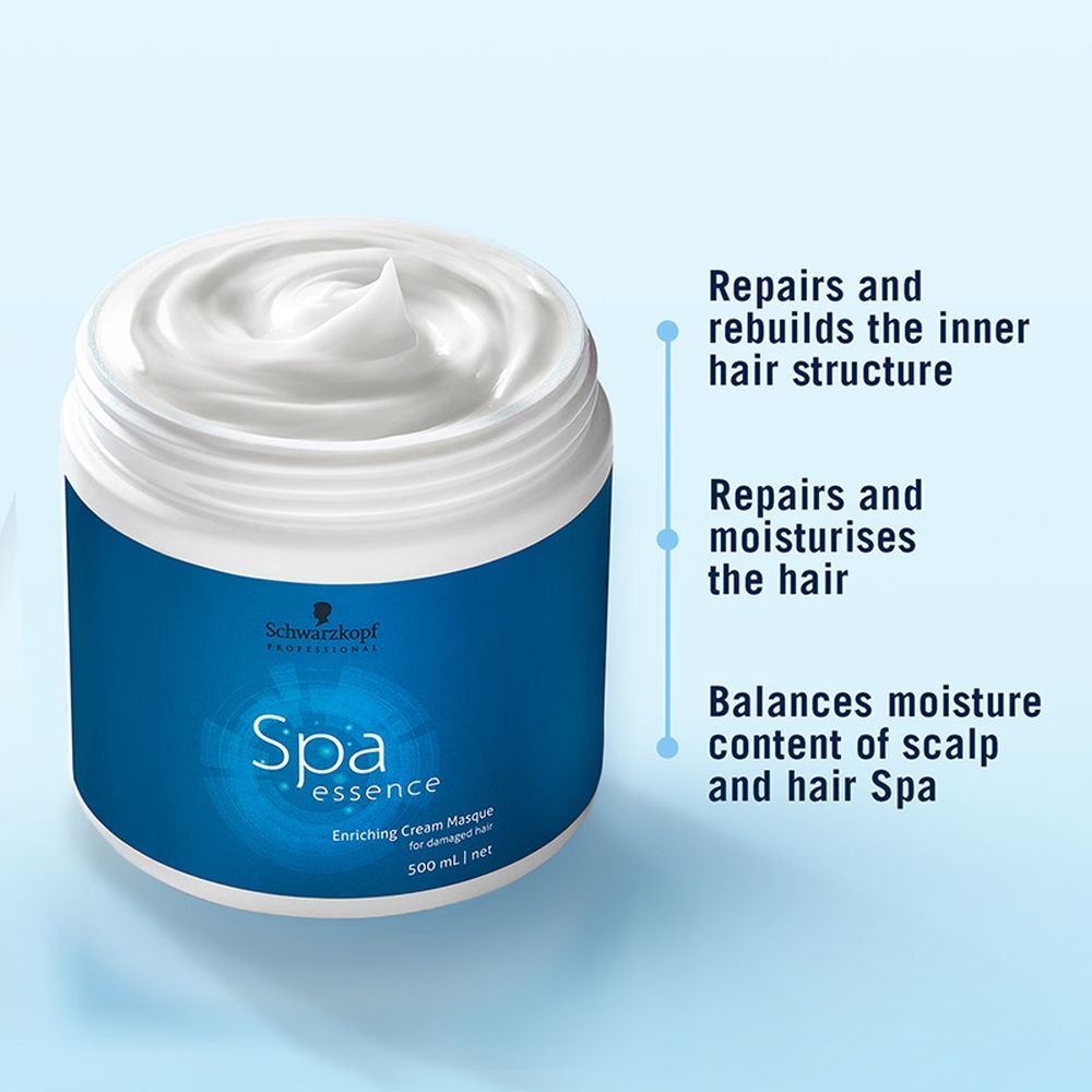 Schwarzkopf Professional SPA Essence Enriching Cream Masque For Damaged Hair, 500ml Buy at Indicrest Image 2