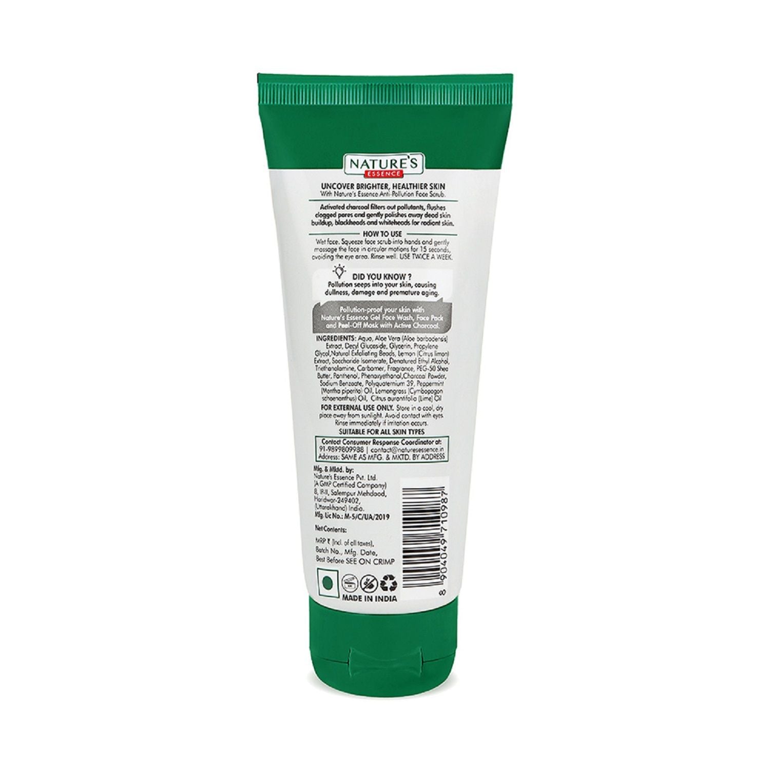 Nature's Essence Anti Pollution Charcoal Face Scrub, 50g Buy at Indicrest Image 7