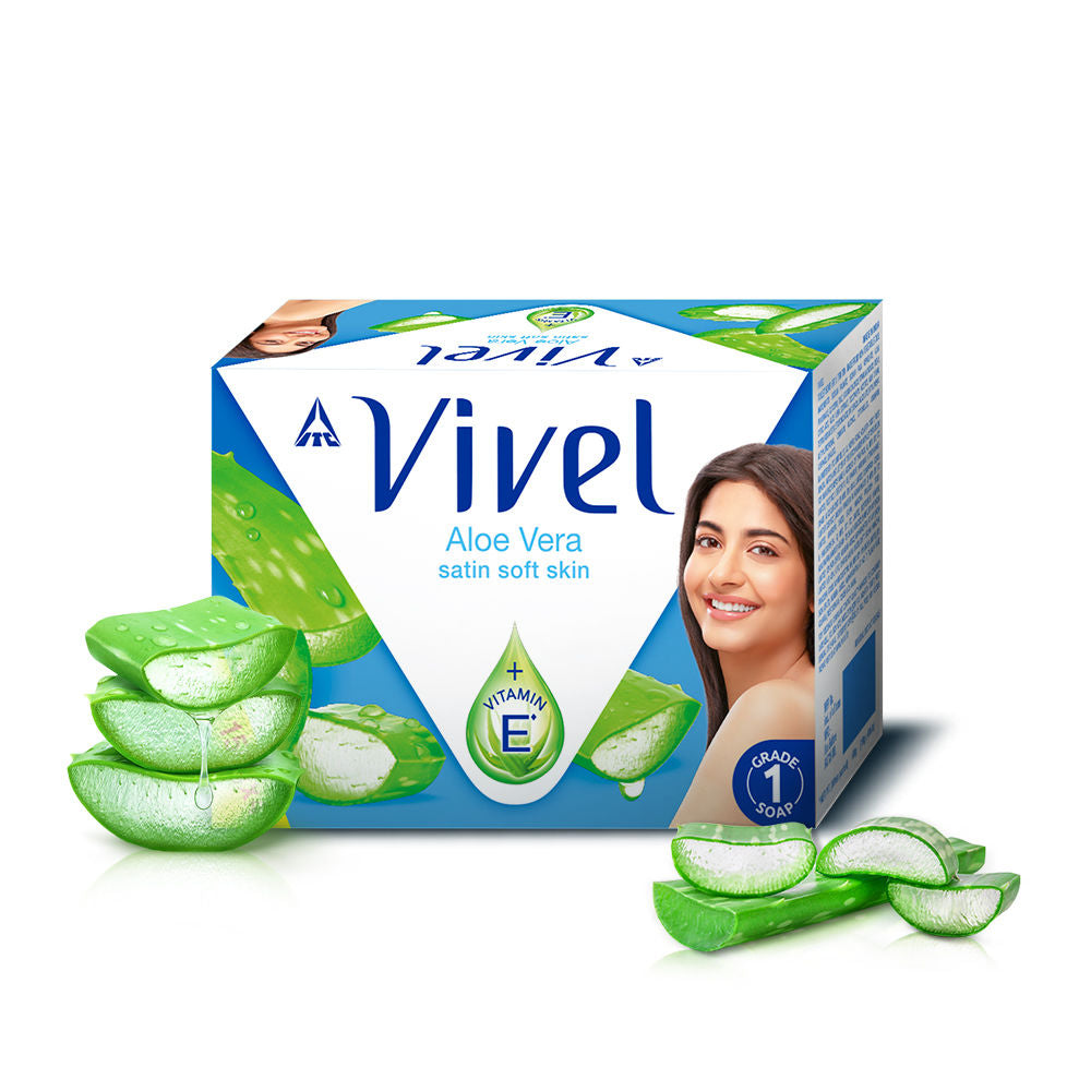 Vivel Aloe Vera Bathing Bar (Pack of 4), 600g Buy at Indicrest