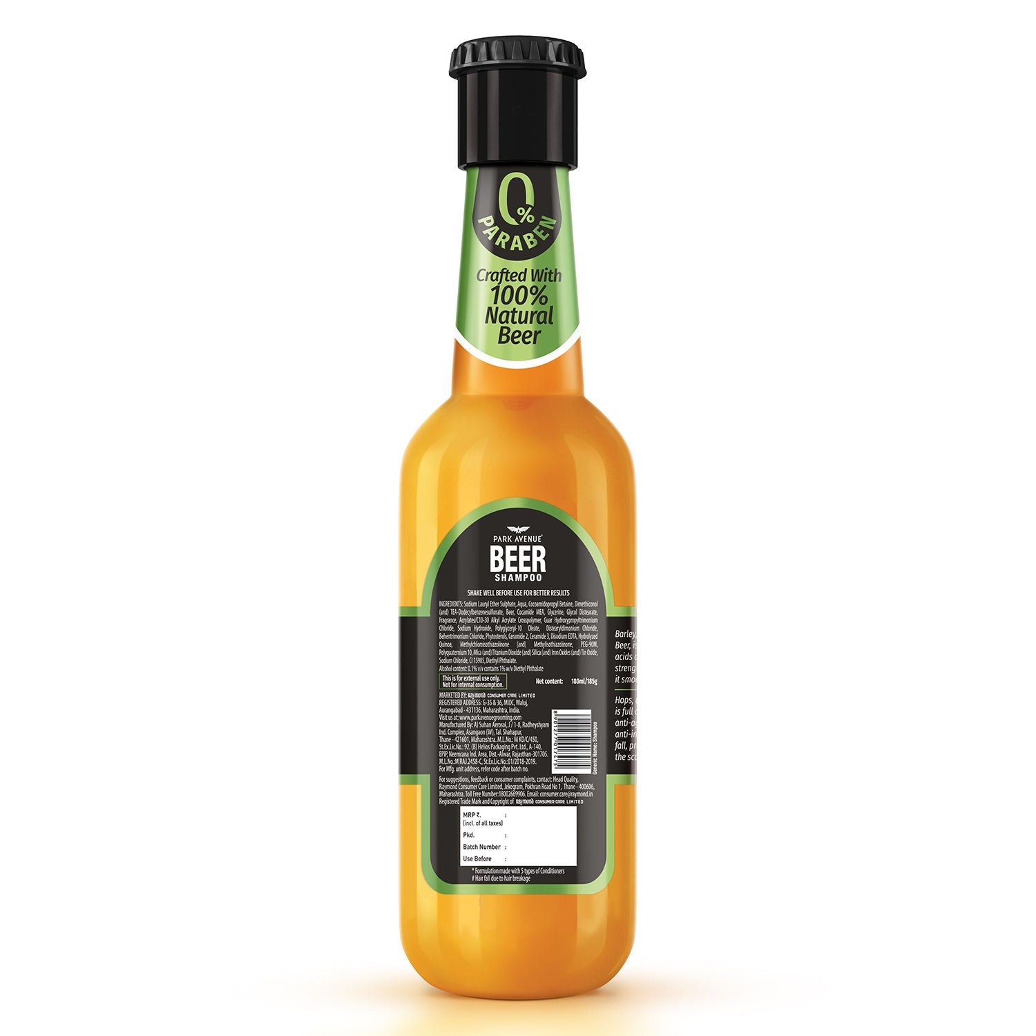 Park Avenue Beer Shampoo - Hair Fall Control, 180ml Buy at Indicrest Image 2