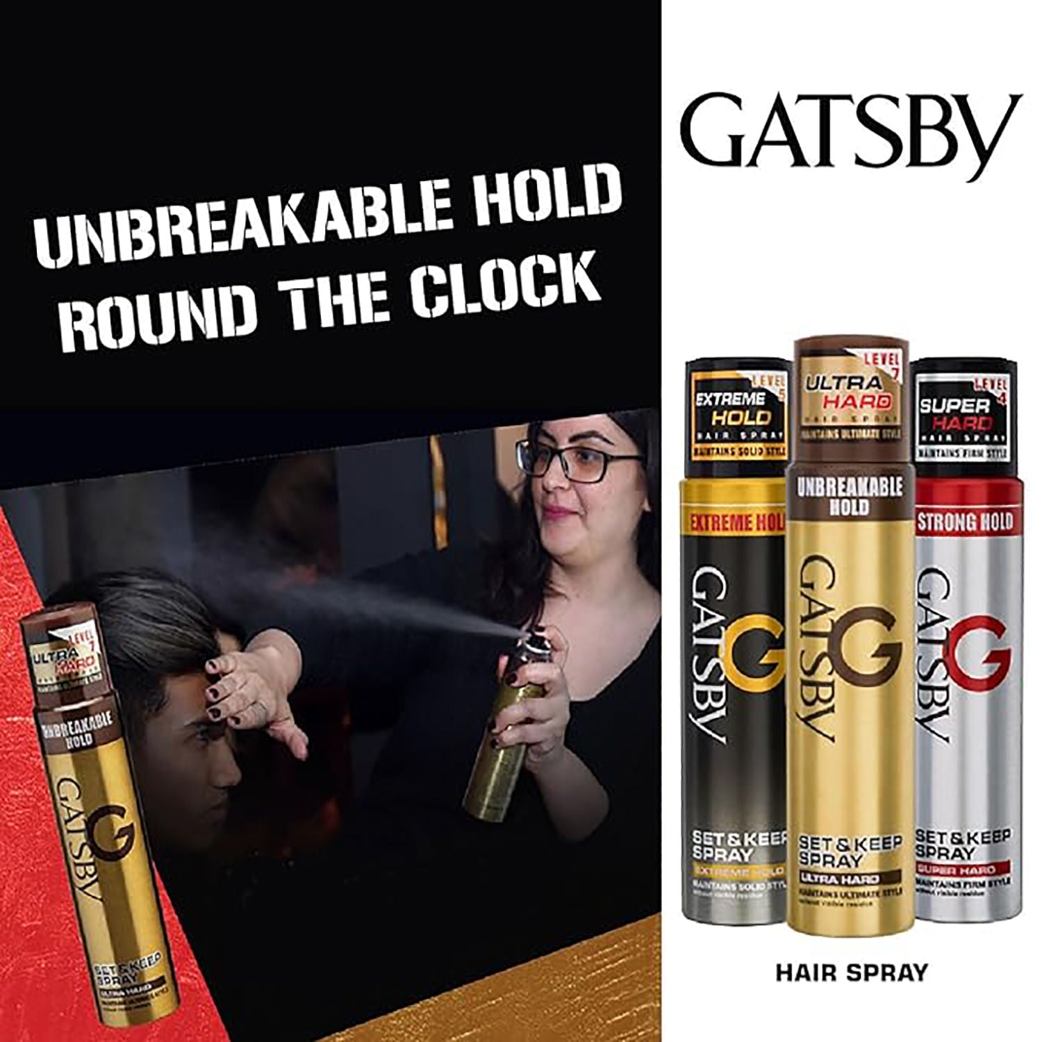 Gatsby Set & Keep Hair Spray Ultra Hard, 250ml Buy at Indicrest Image 10