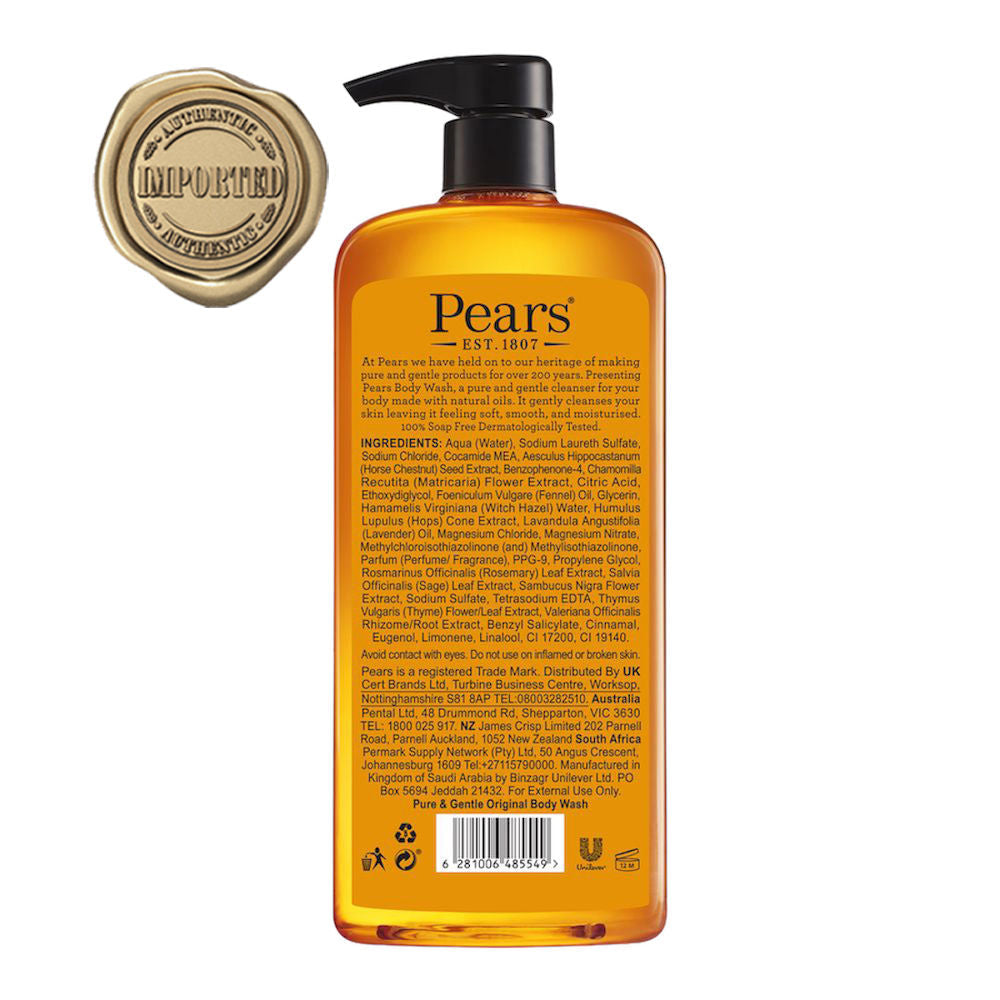 Pears Pure & Gentle Body Wash Original (Global), 750ml Buy at Indicrest Image 3