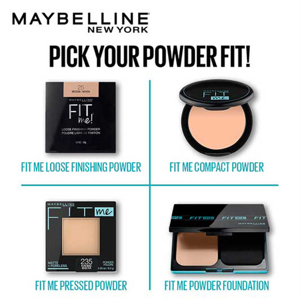 Maybelline New York Fit Me Matte + Poreless Pressed Powder, Lightweight - Buff Beige 130, One Size Buy at Indicrest Image 4