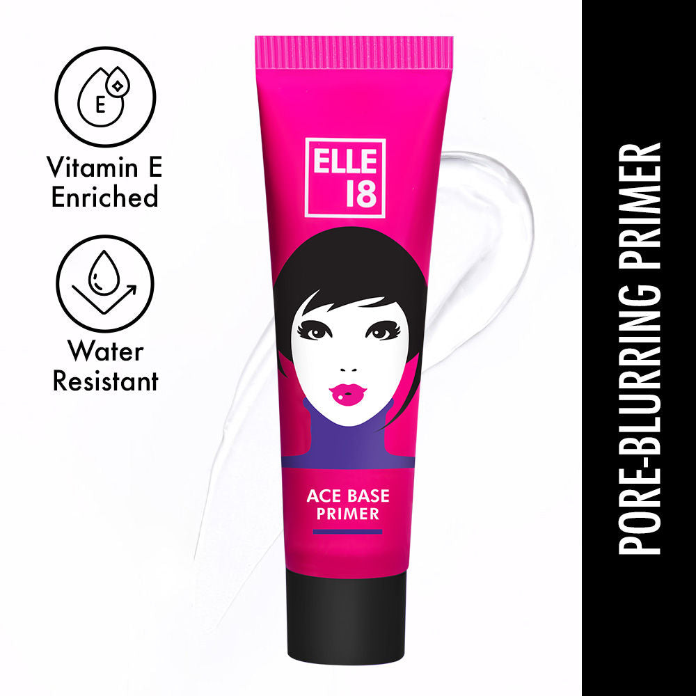 Elle 18 Ace Base Face Primer With Vitamin E, Lightweight & Water resistant, 10ml Buy at Indicrest