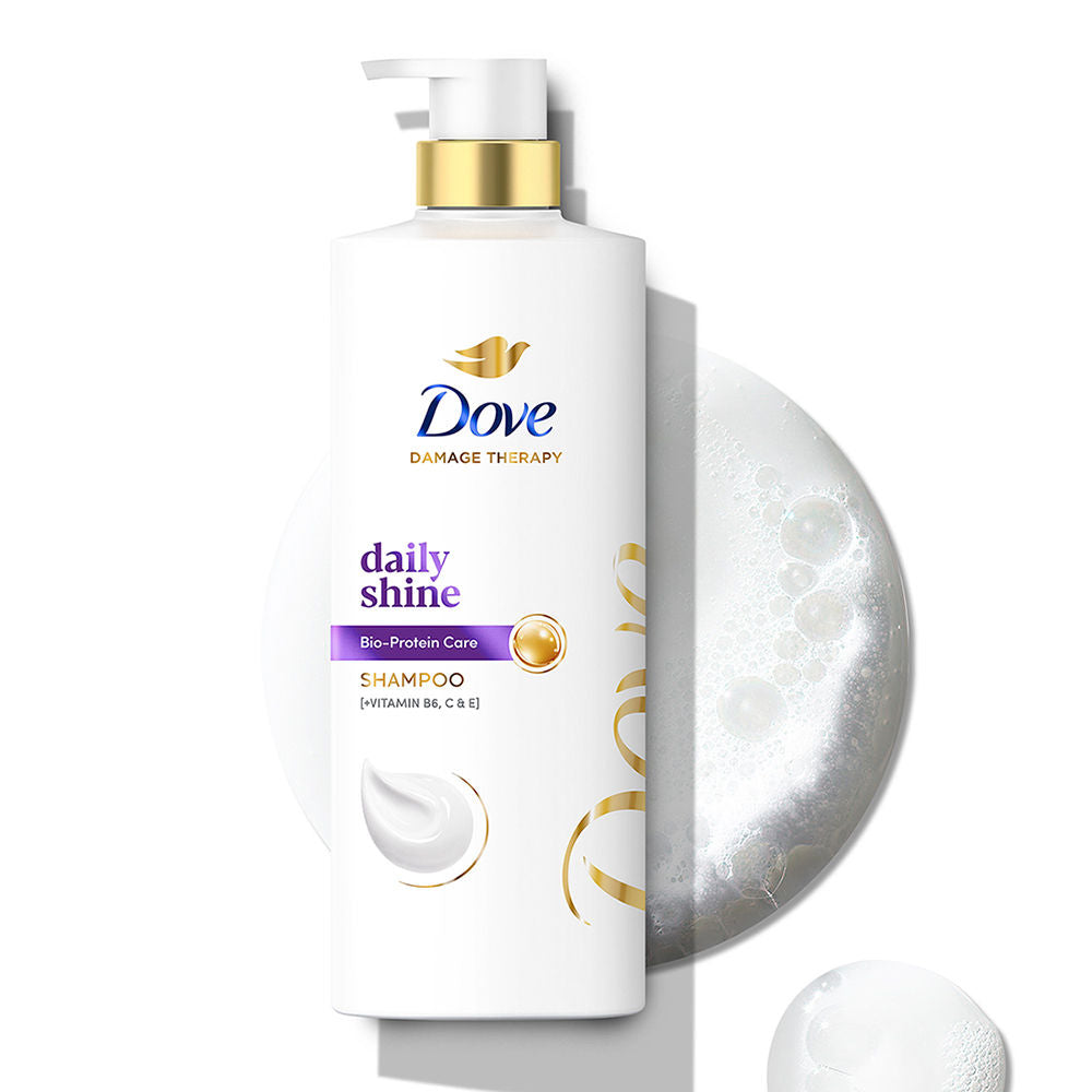 Dove Daily Shine Shampoo for Damaged or Frizzy Hair Makes Hair Soft Shiny and Smooth, 650ml Buy at Indicrest Image 2