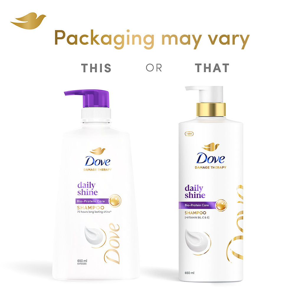 Dove Daily Shine Shampoo for Damaged or Frizzy Hair Makes Hair Soft Shiny and Smooth, 650ml Buy at Indicrest Image 3