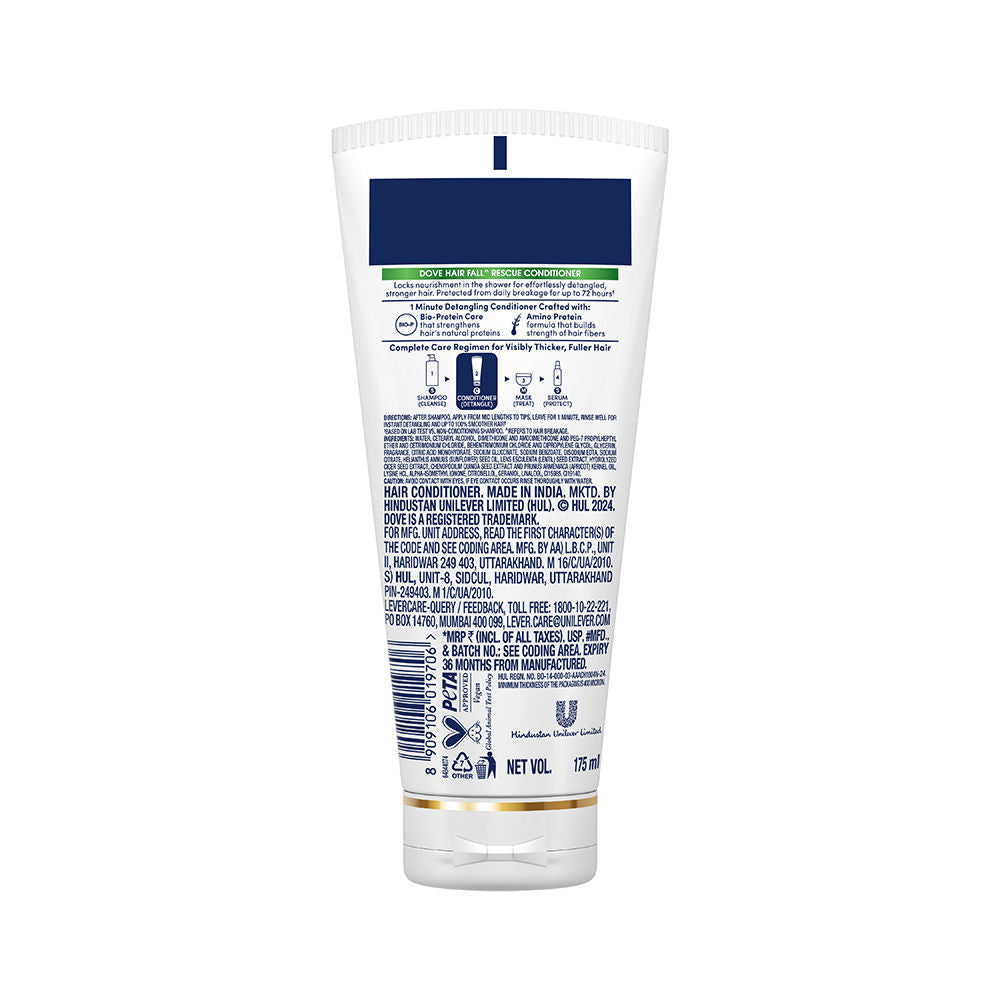 Dove Hair Fall Rescue Conditioner with Nutrilock Actives to Strengthen Damaged Hair, 175ml Buy at Indicrest Image 10