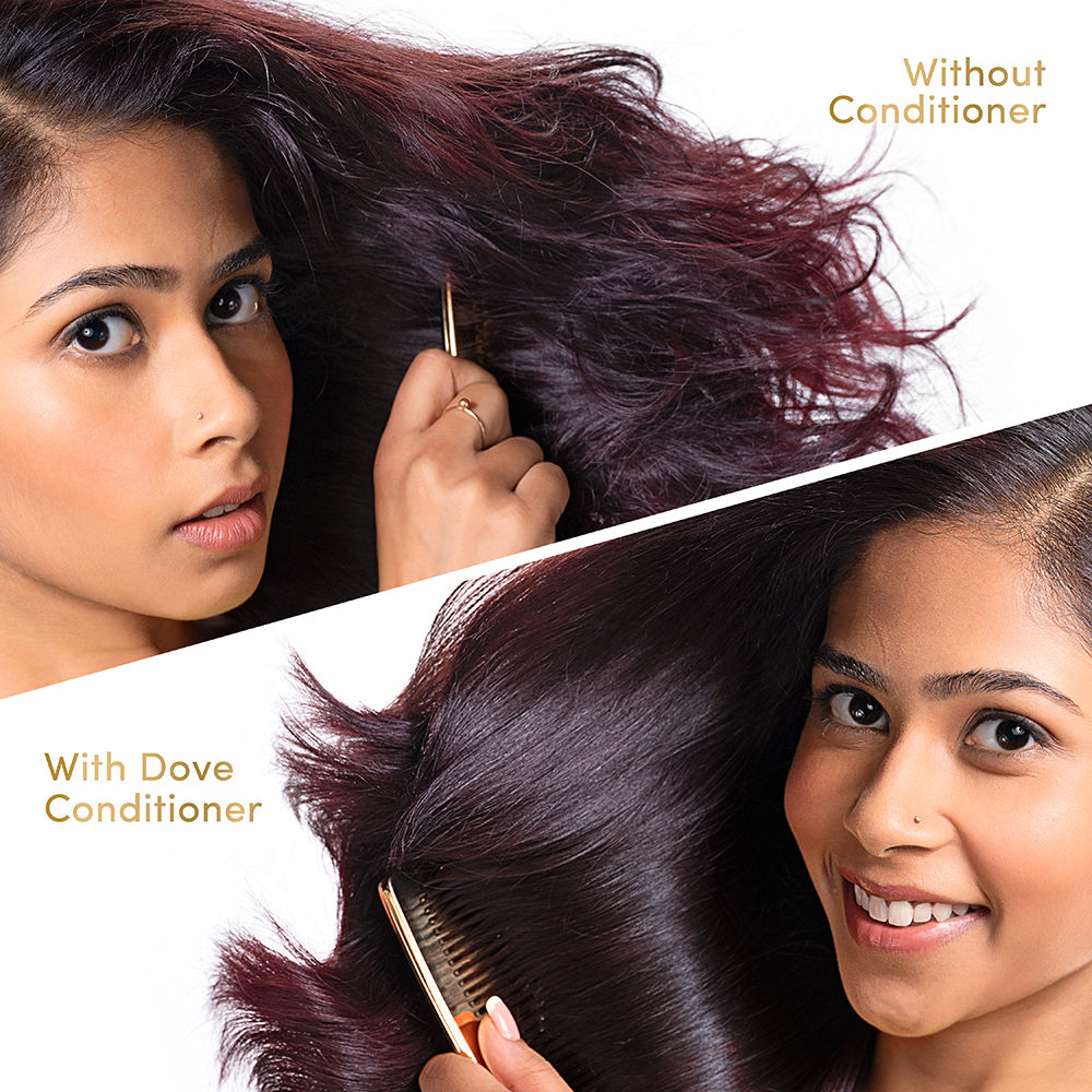 Dove Daily Shine Conditioner with Nutritive Serum to Smoothen & Strengthen Damaged Hair, 175ml Buy at Indicrest Image 7