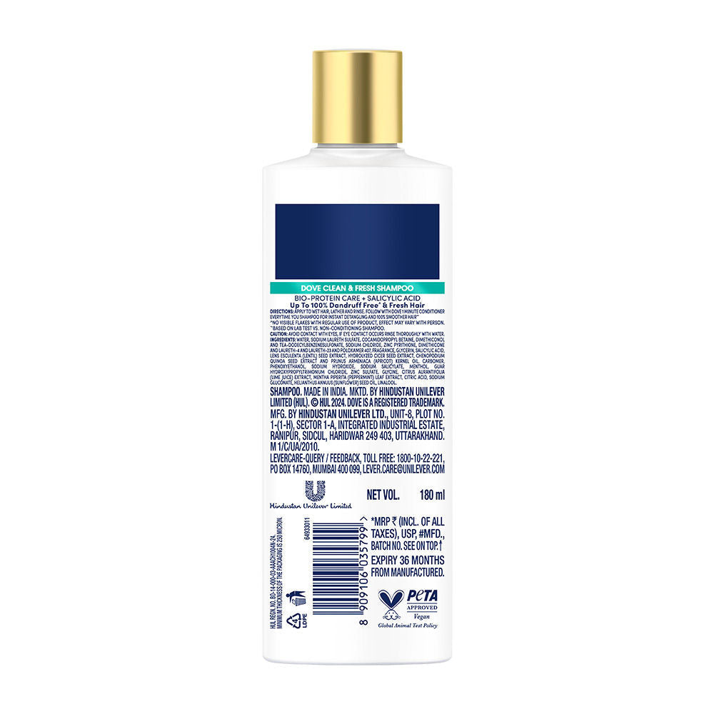 Dove Dandruff Clean & Fresh Shampoo for Dry Itchy & Flaky Scalp, 180ml Buy at Indicrest Image 8