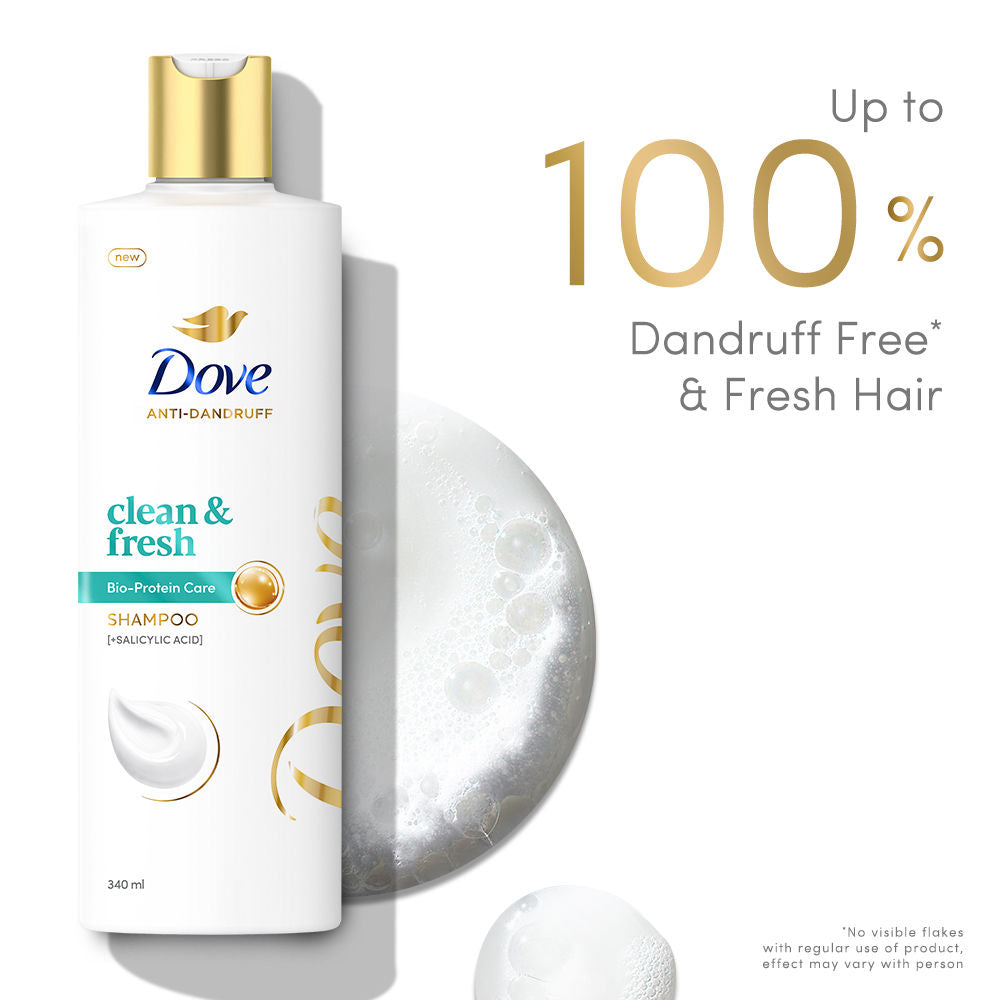 Dove Dandruff Clean & Fresh Shampoo for Clincally Proven, 340ml Buy at Indicrest