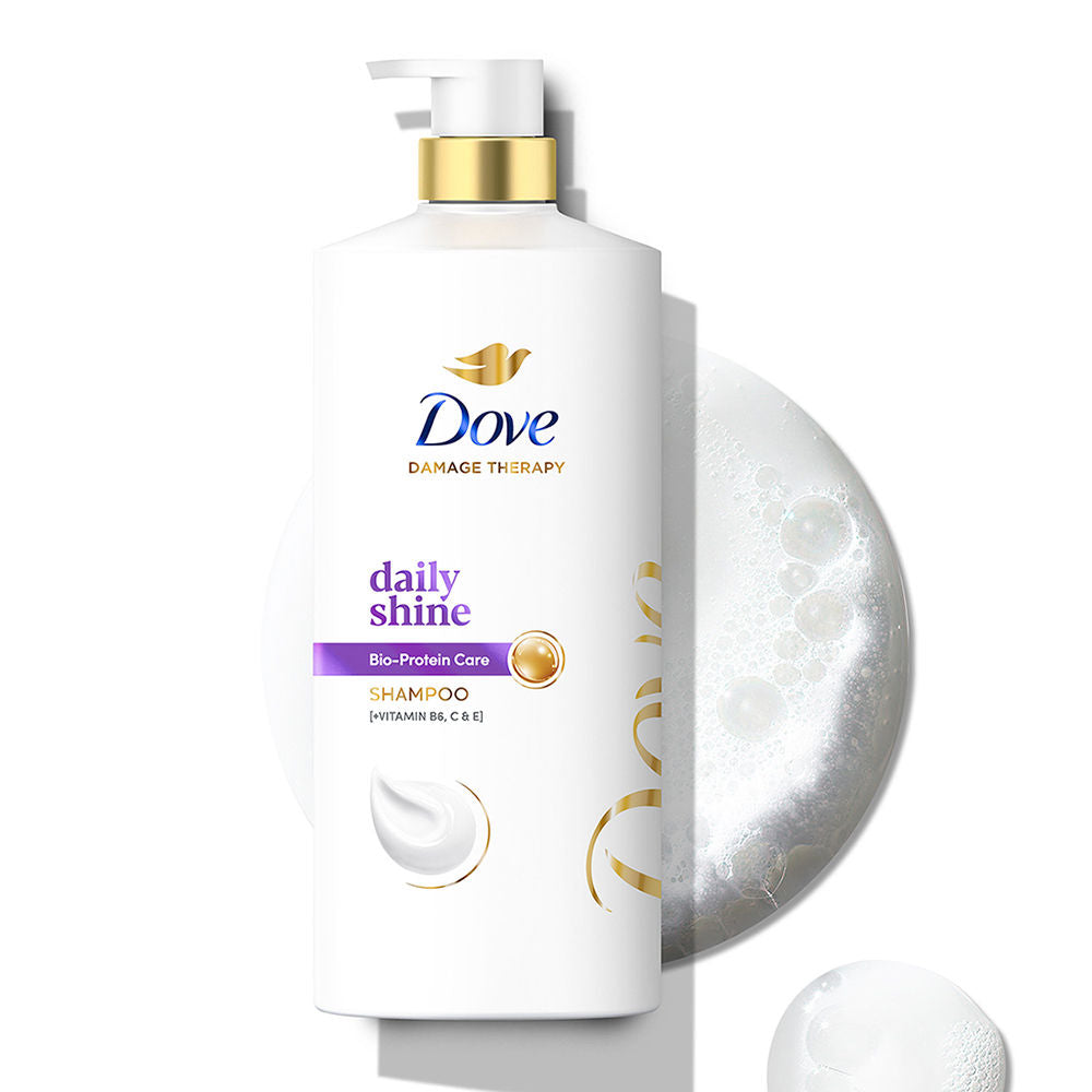 Dove Daily Shine Shampoo for Damaged or Frizzy Hair Makes Hair Soft Shiny and Smooth, 1000ml Buy at Indicrest Image 2