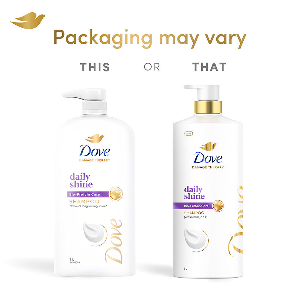 Dove Daily Shine Shampoo for Damaged or Frizzy Hair Makes Hair Soft Shiny and Smooth, 1000ml Buy at Indicrest Image 3