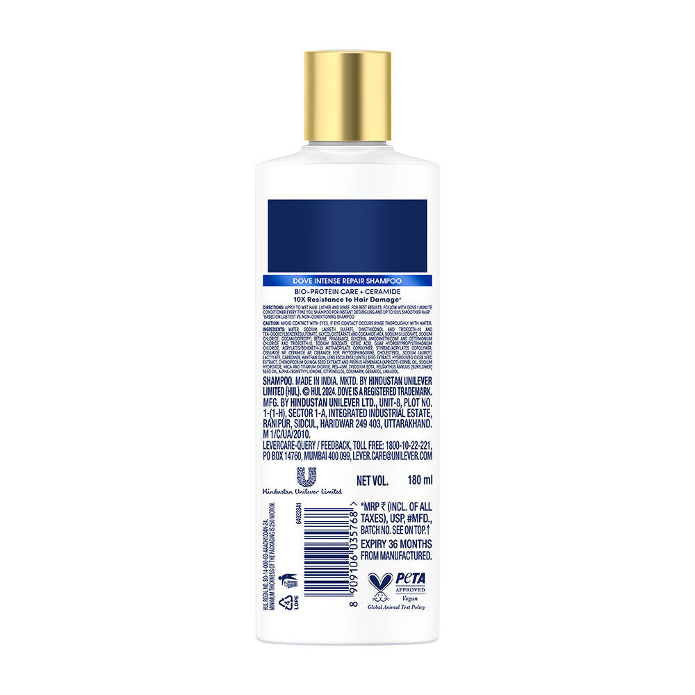 Dove Intense Repair Shampoo For Dry & Damaged Hair, 180ml Buy at Indicrest Image 12