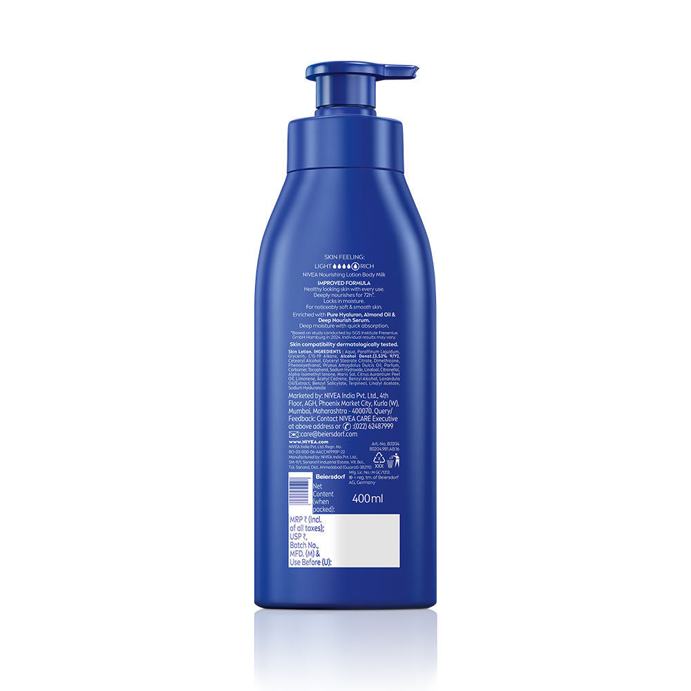 Nivea Deep Moisture Serum Vit E Body Lotion 48H Intense Moisturization Almond Oil Dry-Very Dry Skin, 400ml Buy at Indicrest Image 11