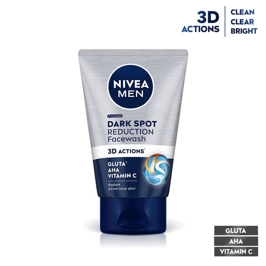 Nivea MEN Face Wash, Dark Spot Reduction, for Clean & Clear Skin with 10x Vitamin C Effect, 100g Buy at Indicrest