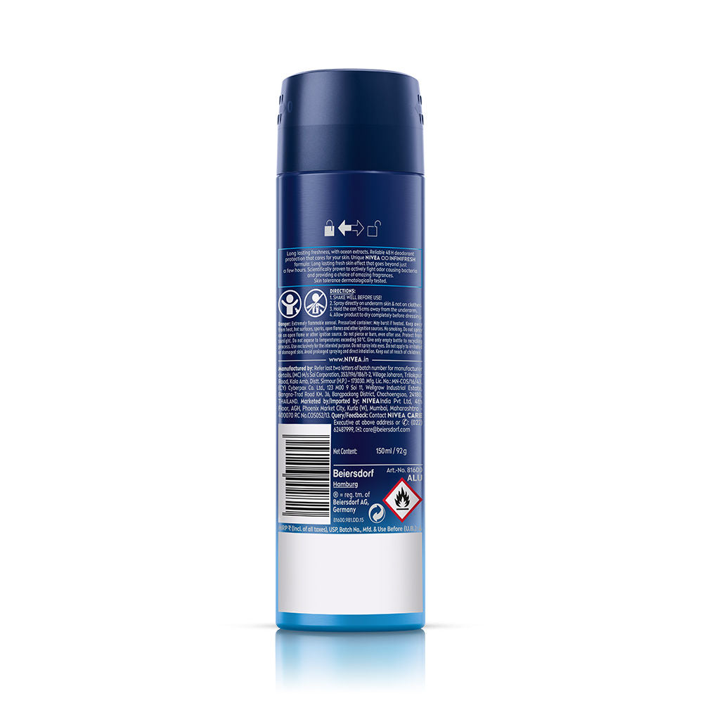 Nivea MEN Deodorant, Fresh Active, 48h Long lasting Freshness, 150ml Buy at Indicrest Image 7
