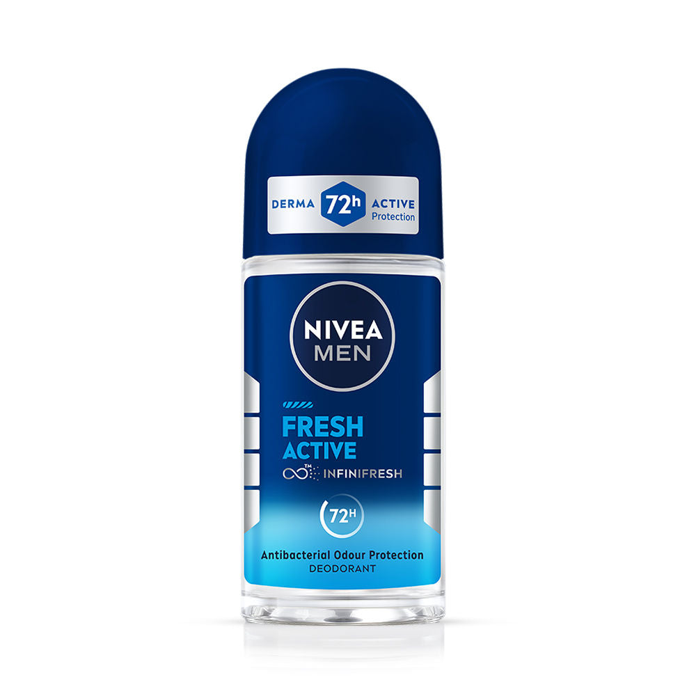 Nivea MEN Deodorant Roll On, Fresh Active, 48h Long lasting Freshness, 50ml Buy at Indicrest Image 2