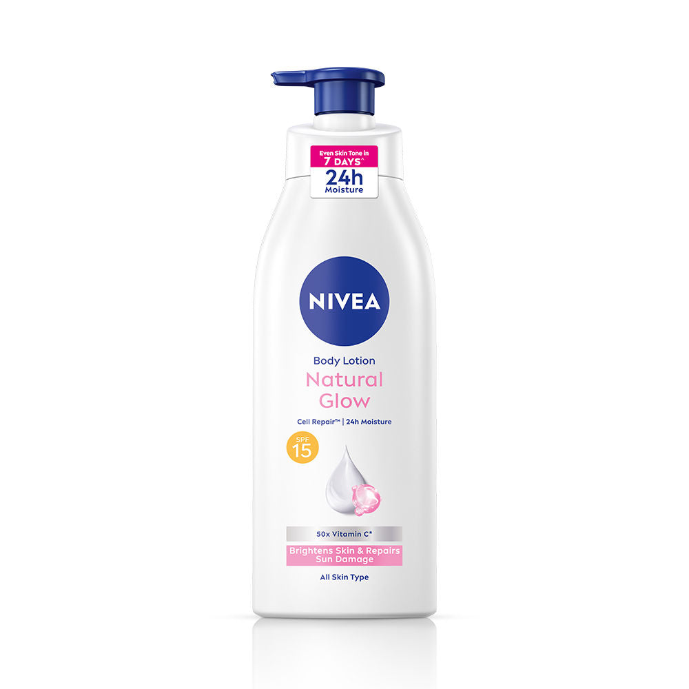 Nivea Cell Repair 50X Vit C Sunscreen Natural Glow Body Lotion Reduces Tan, Brightens - Uva & Uvb, 400ml Buy at Indicrest