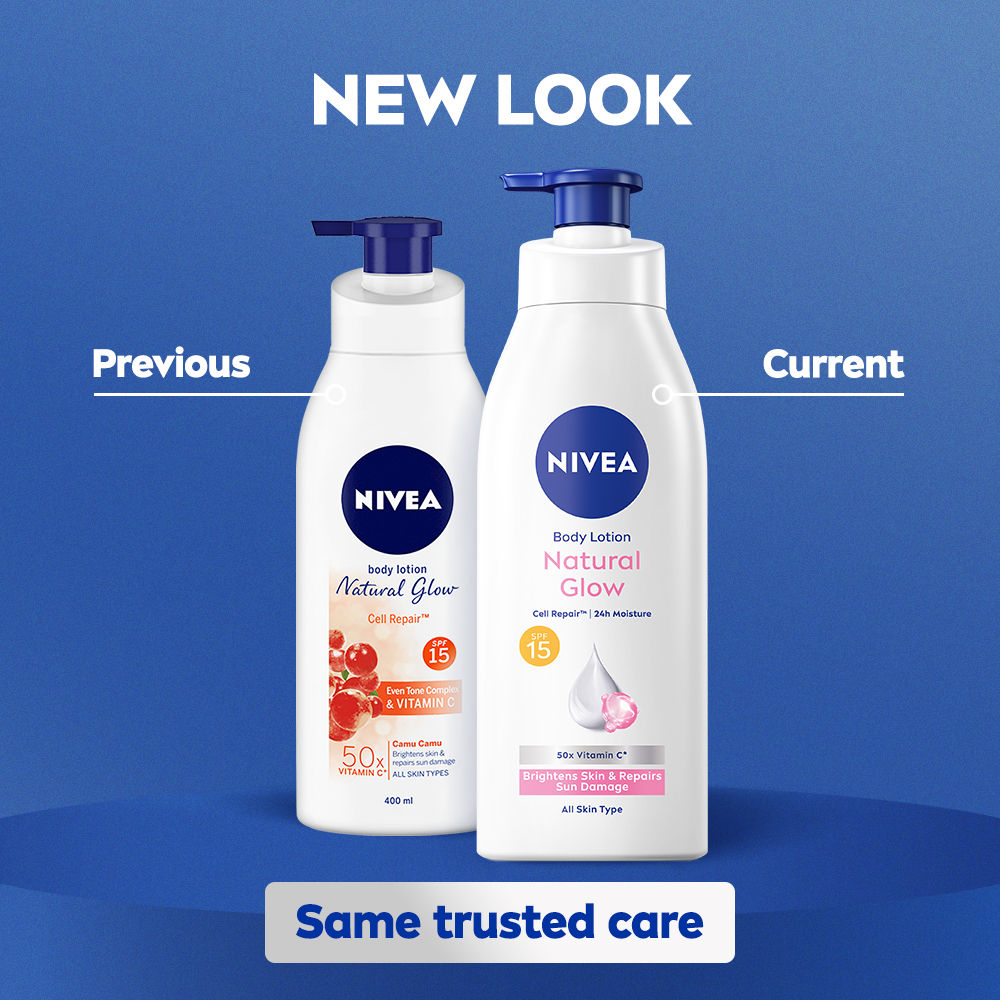 Nivea Cell Repair 50X Vit C Sunscreen Natural Glow Body Lotion Reduces Tan, Brightens - Uva & Uvb, 400ml Buy at Indicrest Image 8