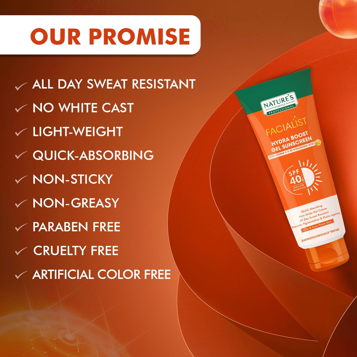 Nature's Essence Professional Hydra Boost Gel SunScreen SPF 40 PA+++, 80g Buy at Indicrest Image 3