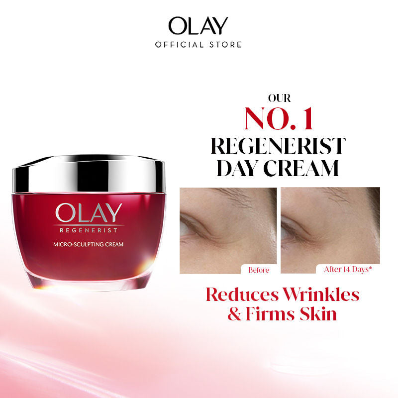 Olay Regenerist Mico Sculpting Day Cream For Plump-Bouncy Skin With Hyaluronic Acid & Niacimide, 50g Buy at Indicrest