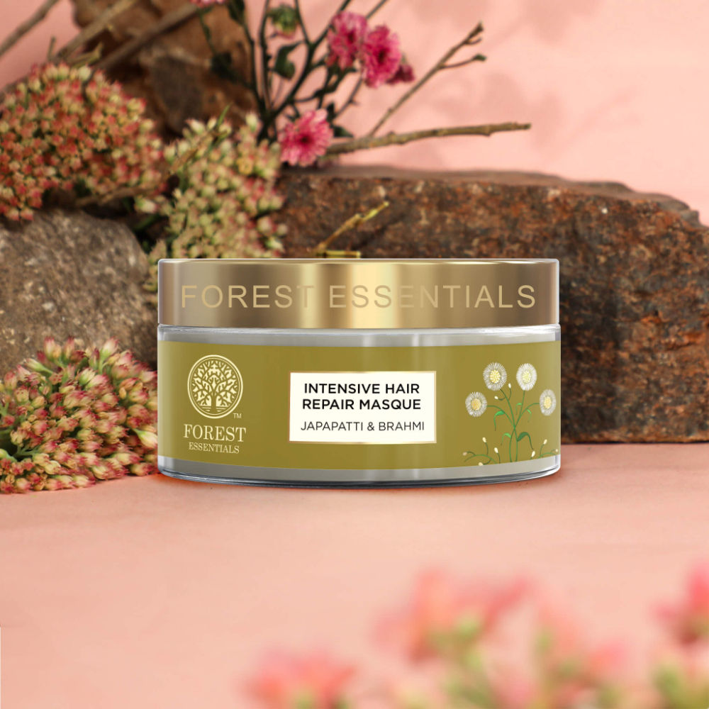 Forest Essentials Intensive Hair Repair Masque Japapatti & Brahmi - Ayurvedic Hair Mask for Dry Hair, 200g
