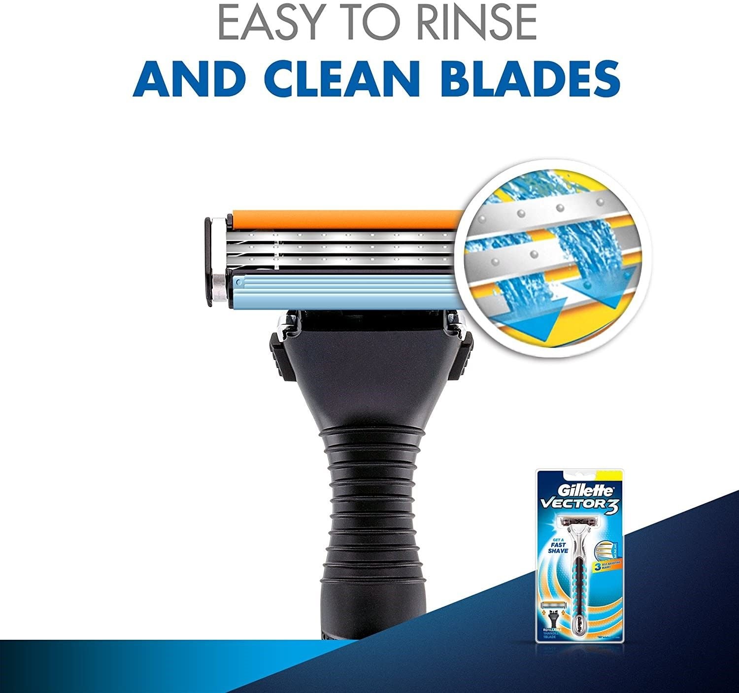 Gillette Vector 3 Manual Shaving Razor for men Buy at Indicrest Image 3