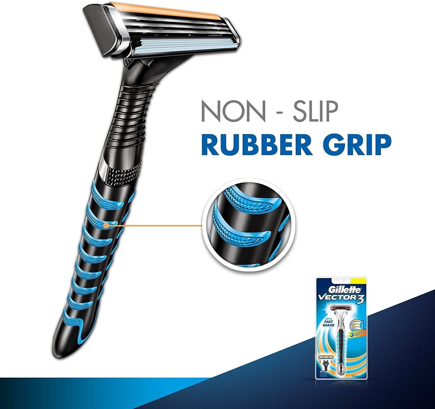 Gillette Vector 3 Manual Shaving Razor for men Buy at Indicrest Image 6
