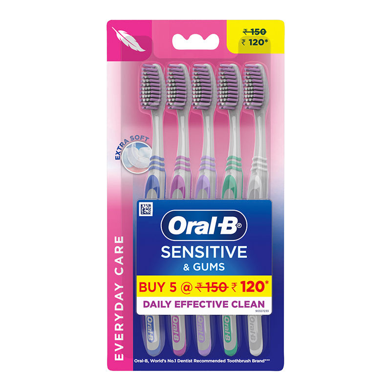 Oral-B Sensitive & Gums Toothbrush - Extra Soft (Pack of 5) Buy at Indicrest