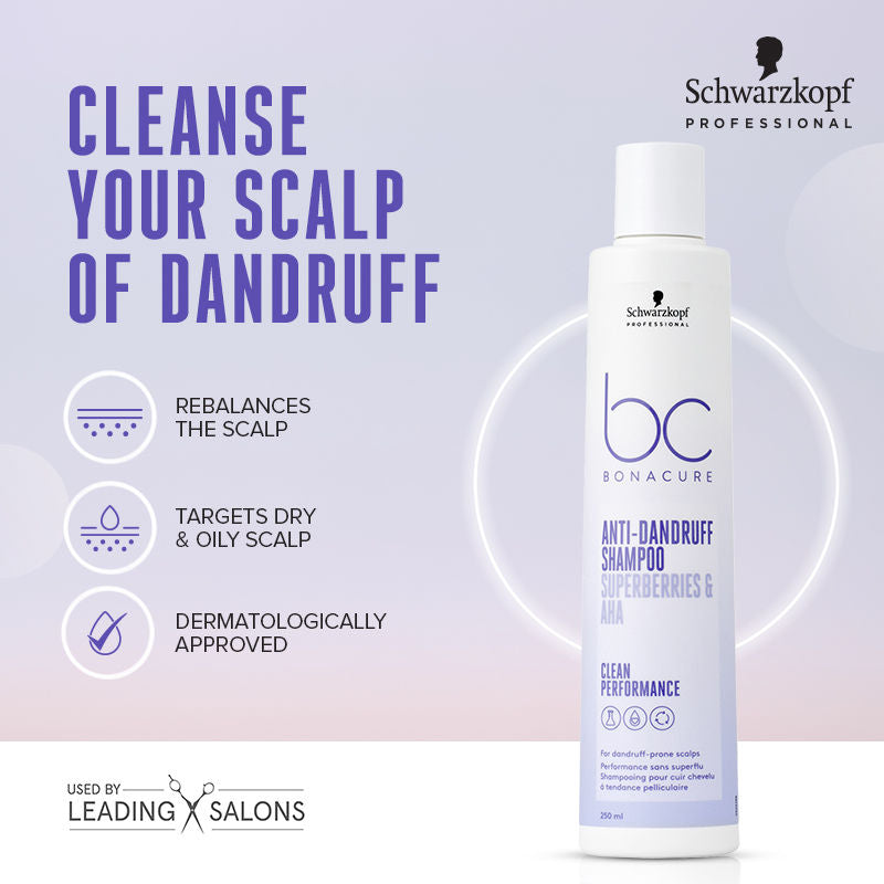Schwarzkopf Professional Bonacure Anti-Dandruff Shampoo with Superberries & AHA, 250ml Buy at Indicrest Image 3