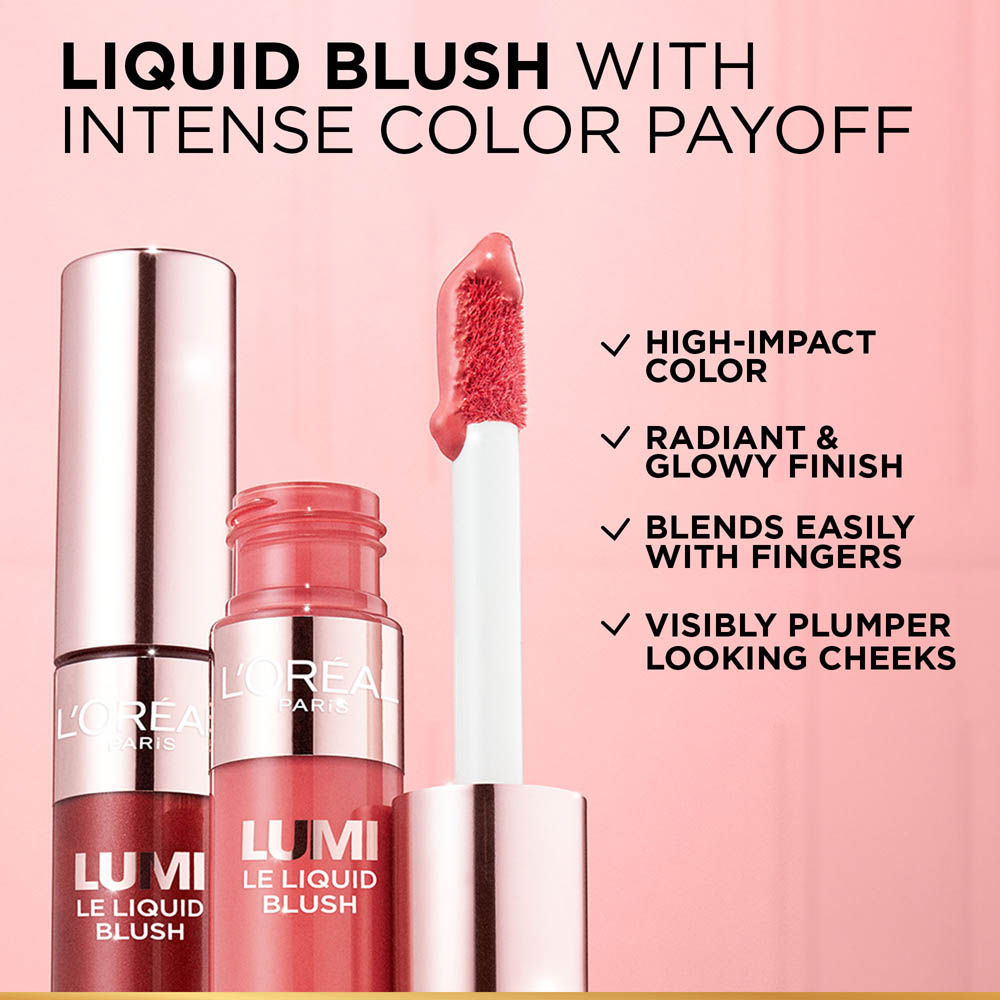 L'Oreal Paris Lumi Le Liquid Blush, Radiant & Glowy Finish - 625 Gold Pink, 10ml Buy at Indicrest Image 3