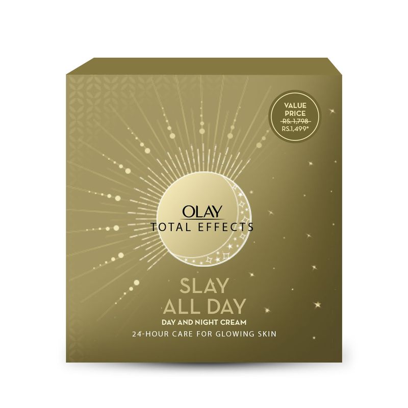 Olay Total Effects Slay All Day With Day & Night Cream, Fights 7 Signs of Ageing With Niacimide, 100g Buy at Indicrest