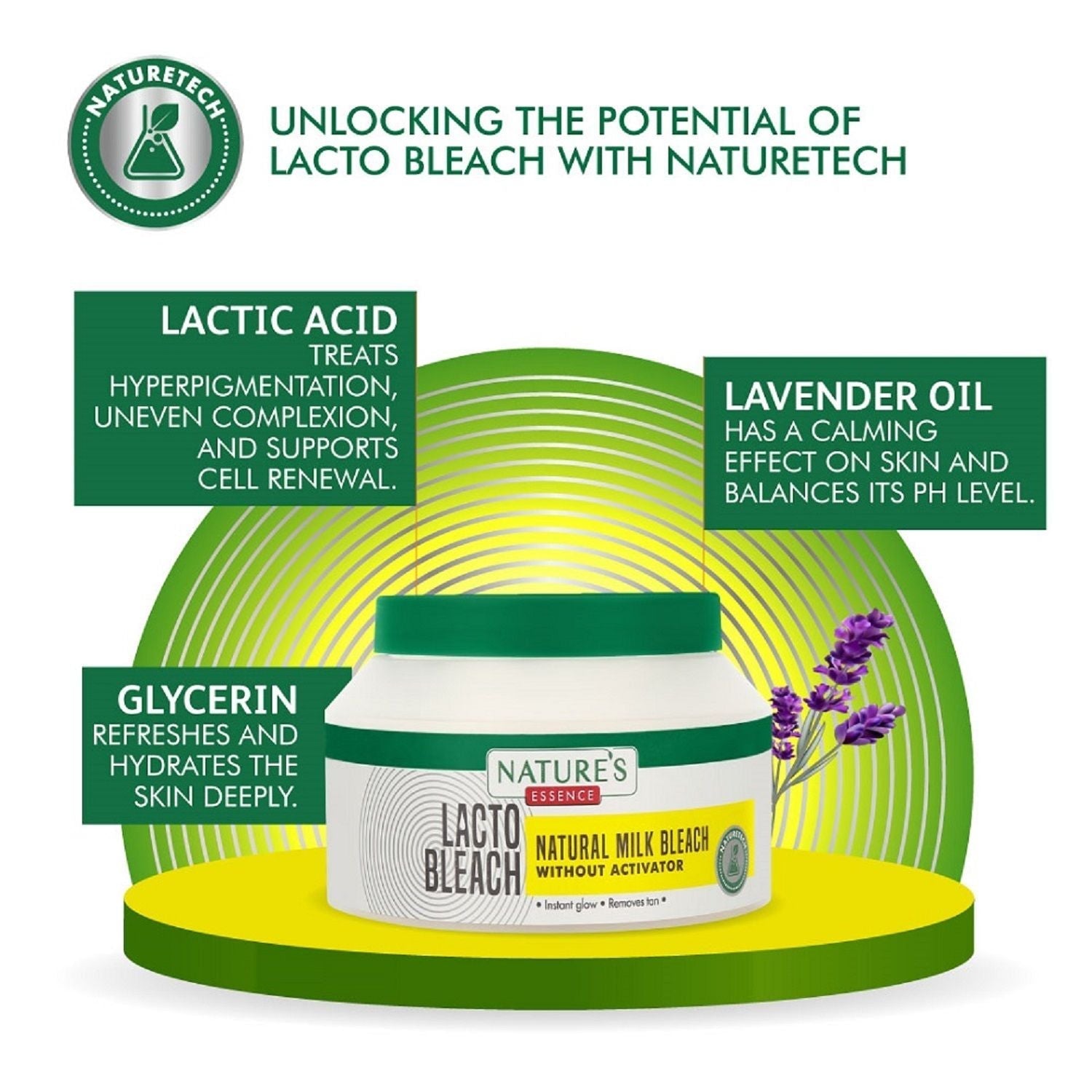 Nature's Essence Lacto Bleach Natural Milk Bleach Without Activator, 40g
