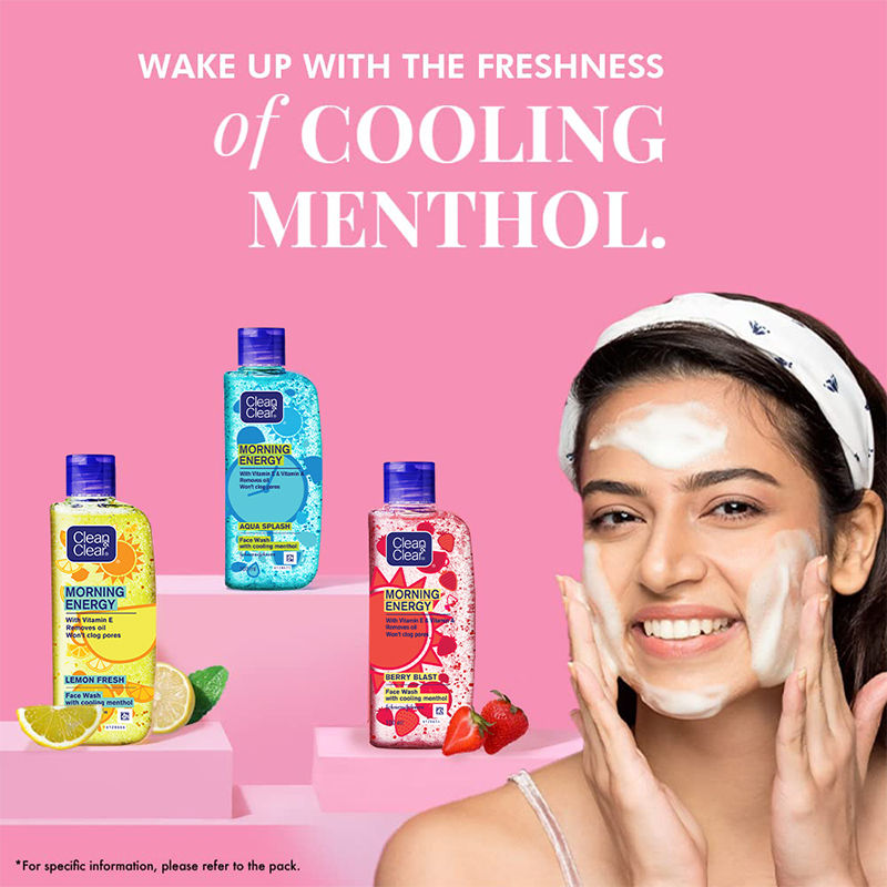 Clean & Clear Morning Energy Lemon Fresh Face Wash - Gentle Cleanser with Menthol for Oily Skin, 150ml Buy at Indicrest Image 6