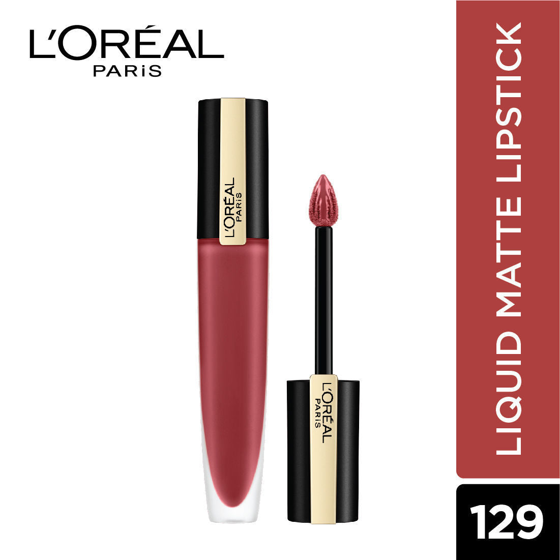 L'Oreal Paris Rouge Signature Matte Liquid Lipstick - 129 I Lead, 7ml Buy at Indicrest