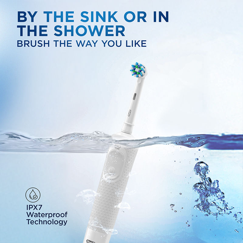 Oral-B Vitality 100 Cross Action Electric Rechargeable Toothbrush (White) Buy at Indicrest Image 4