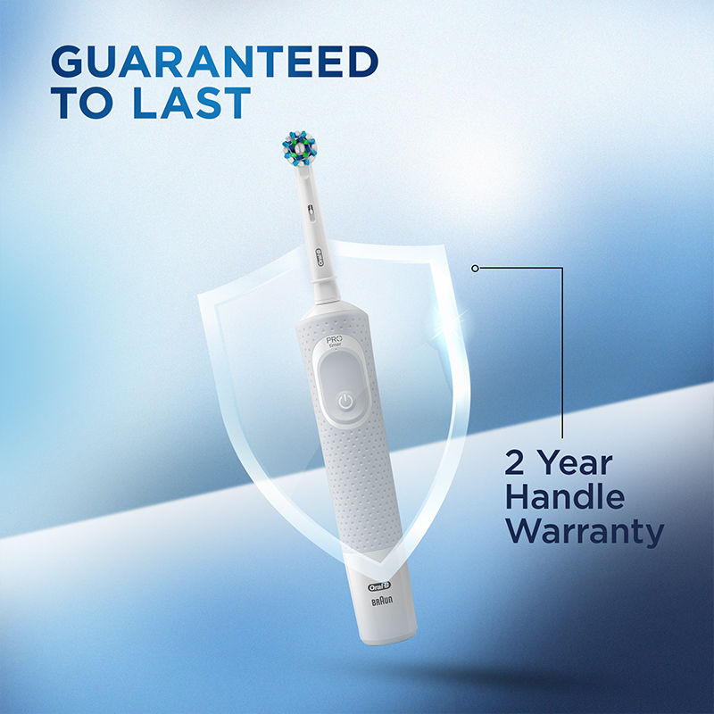 Oral-B Vitality 100 Cross Action Electric Rechargeable Toothbrush (White) Buy at Indicrest Image 5