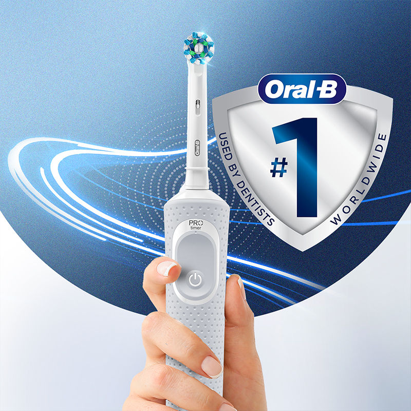 Oral-B Vitality 100 Cross Action Electric Rechargeable Toothbrush (White) Buy at Indicrest Image 8